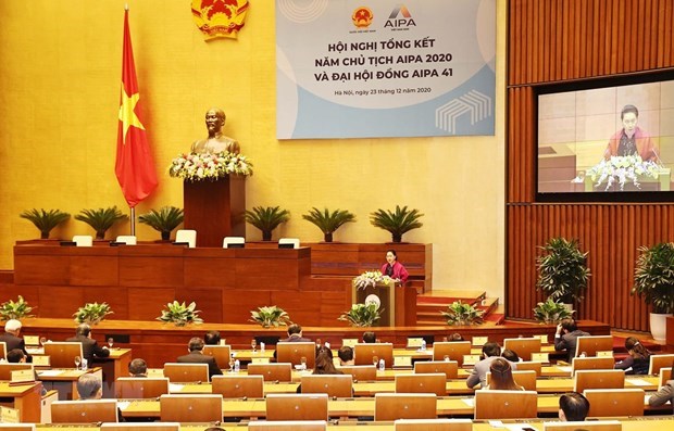 Reunion de bilan de l'annee de presidence vietnamienne de l'AIPA 2020 hinh anh 1