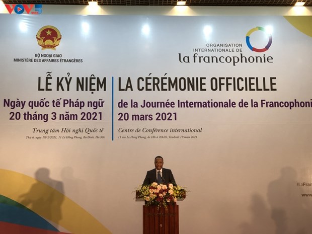 Ceremonie officielle de la Journee internationale de la Francophonie 2021 hinh anh 2