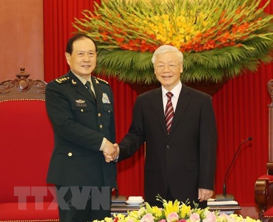 Le secretaire general du Parti Nguyen Phu Trong recoit le ministre chinois de la Defense hinh anh 1