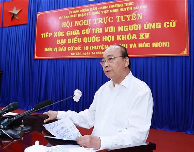 Le chef de l’Etat rencontre des electeurs de Ho Chi Minh-Ville hinh anh 1