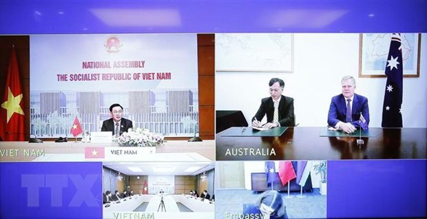Le president de l’AN du Vietnam s’entretient avec son homologue australien hinh anh 2