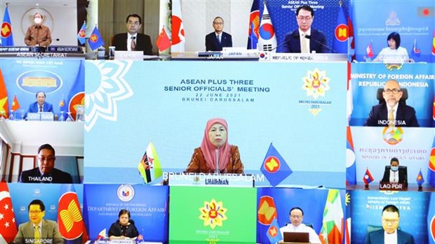 Reunion en ligne des hauts officiels de l'ASEAN+3 hinh anh 1