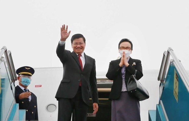 Le SG du Parti et president du Laos termine sa visite d'amitie officielle au Vietnam hinh anh 1