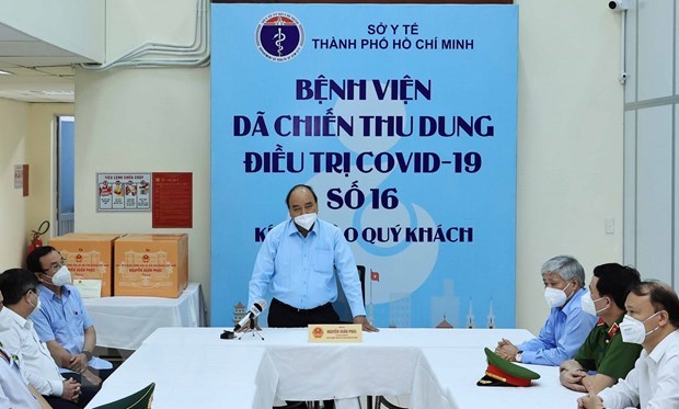 COVID-19 : le president Nguyen Xuan Phuc se rend a Ho Chi Minh-Ville hinh anh 4