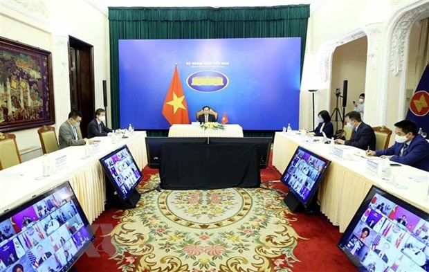 Le ministre des Affaires etrangeres assiste a une reunion ministerielle des Amis du Mekong hinh anh 1