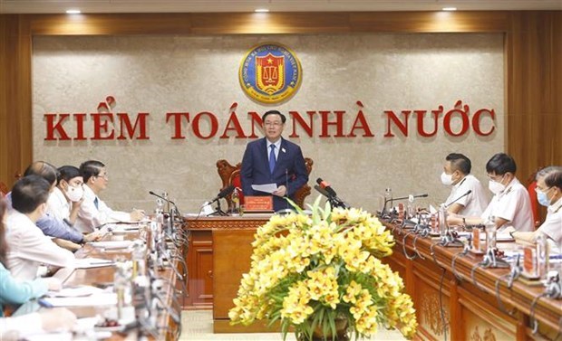 Le chef de l’Assemblee national travaille avec l’Audit d’Etat du Vietnam hinh anh 1