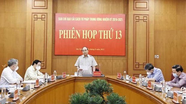 Le Comite central de pilotage de la reforme judiciaire se reunit a Hanoi hinh anh 1