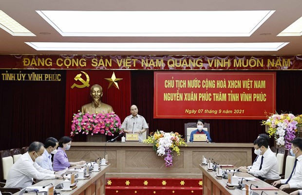 Le president se rend dans la province de Vinh Phuc hinh anh 1