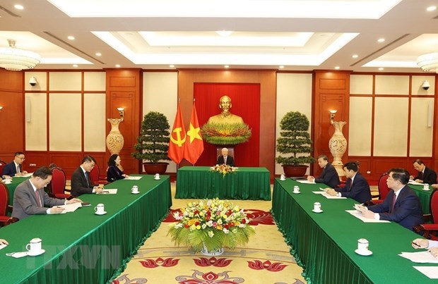 Vietnam-Chine : les leaders Nguyen Phu Trong et Xi Jinping s’entretiennent au telephone hinh anh 2
