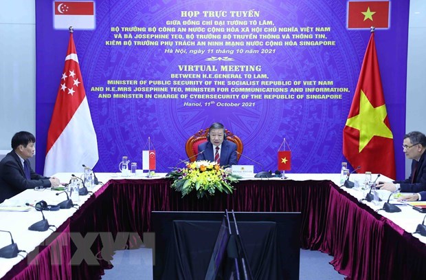 Le Vietnam et Singapour discutent du renforcement des liens en matiere de cybersecurite hinh anh 1