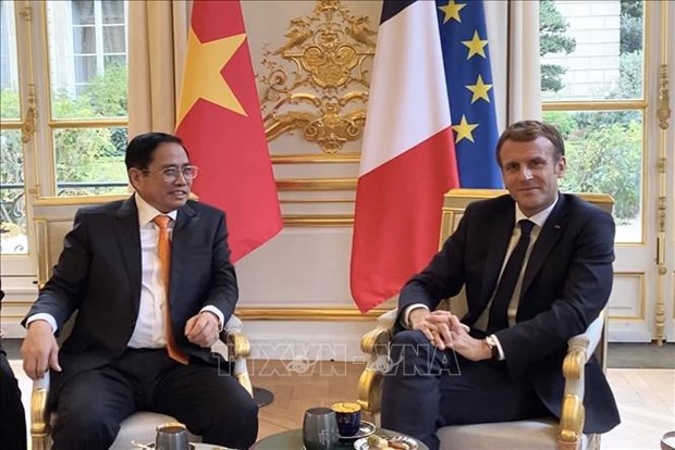 Le president Emmanuel Macron souhaite approfondir le partenariat strategique Vietnam - France hinh anh 2