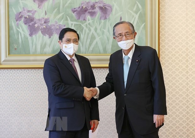 Le Premier ministre Pham Minh Chinh rencontre les dirigeants de la Diete du Japon hinh anh 2