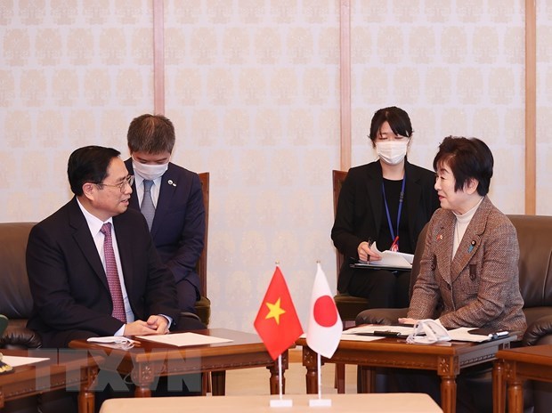 Le Premier ministre Pham Minh Chinh rencontre les dirigeants de la Diete du Japon hinh anh 1