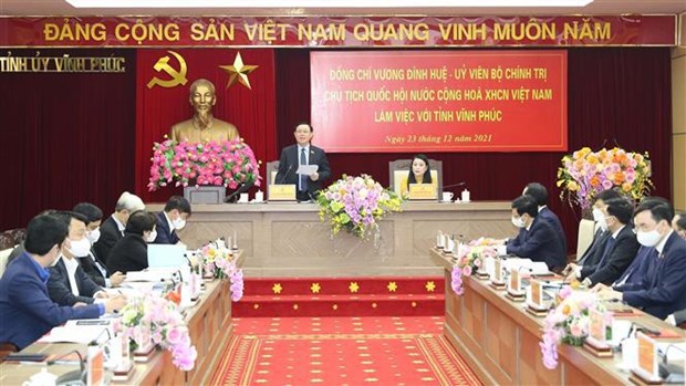 Le president de l’AN travaille dans la province de Vinh Phuc hinh anh 1