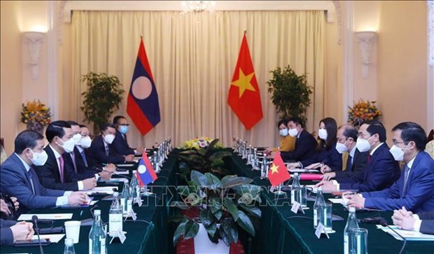 Les ministres des AE vietnamien et lao copresident la 8e consultation politique hinh anh 1