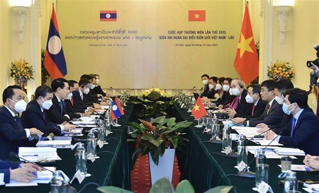 Vietnam-Laos : la 31e reunion entre les deux delegations frontalieres hinh anh 1
