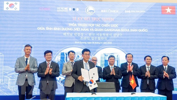 Binh Duong signe un accord de cooperation avec le district de Gangnam (Seoul) hinh anh 1