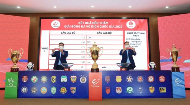 Les tirages au sort des championnats professionnels de football 2022 ont lieu a Hanoi hinh anh 1