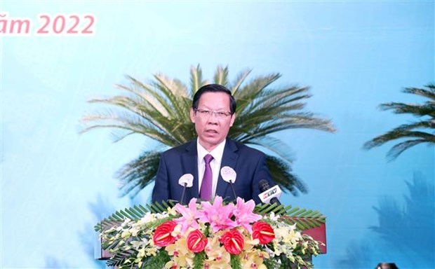 Tet: Rencontre entre les dirigeants de Ho Chi Minh-Ville et des Vietnamiens d’outre-mer hinh anh 2
