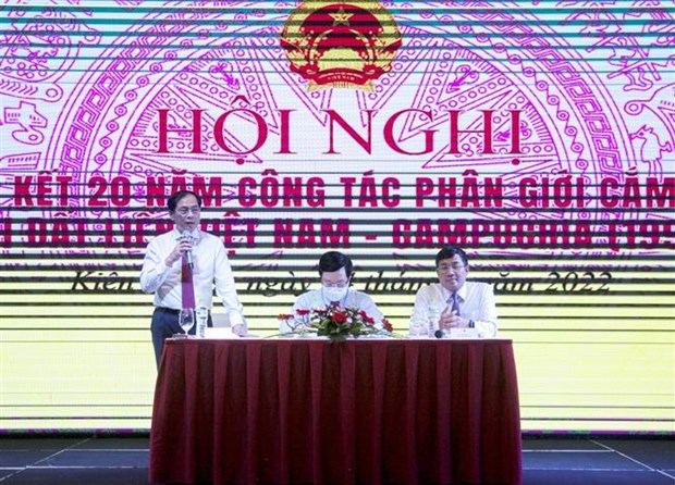 Conference-bilan de 20 ans de demarcation et de bornage de la frontiere terrestre Vietnam-Cambodge hinh anh 1