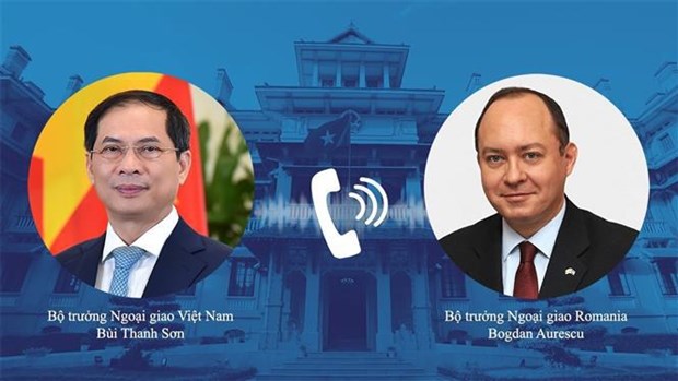 Vietnam-Roumanie : conversation telephonique entre les deux ministres des AE hinh anh 1