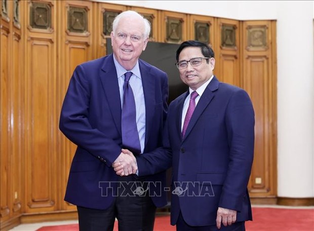 Le PM Pham Minh Chinh recoit le directeur du programme Vietnam a l'Universite de Harvard hinh anh 1