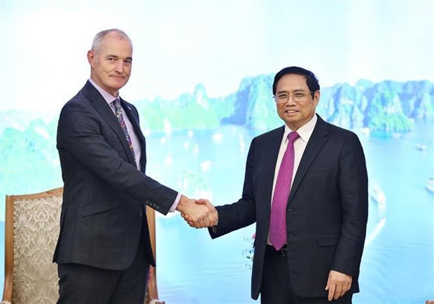 Le PM Pham Minh Chinh recoit le president de l'Universite RMIT hinh anh 1