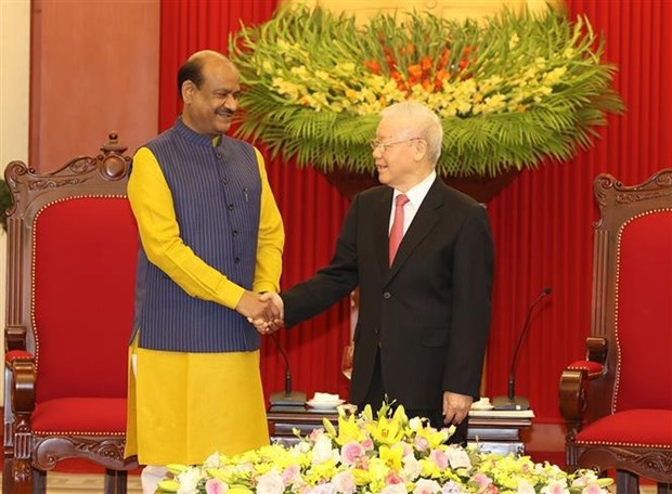 Le leader vietnamien recoit le president de la Chambre du peuple indien hinh anh 1