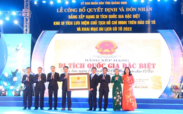 Quang Ninh: l’ile de Co To a un site national special commemoratif du President Ho Chi Minh hinh anh 1