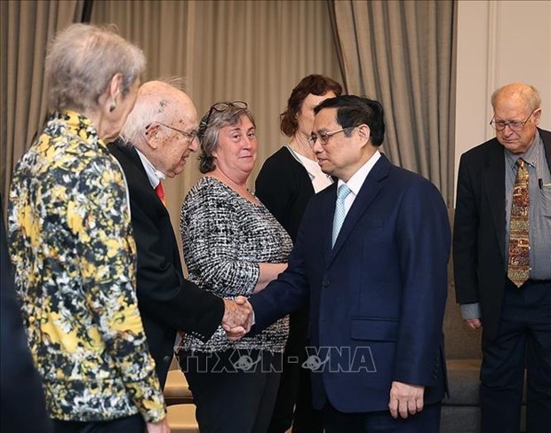 Le Premier ministre Pham Minh Chinh rencontre des amis americains hinh anh 1