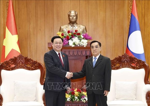 Le president de l’Assemblee nationale du Vietnam recoit le president de l’Audit d’Etat du Laos hinh anh 2