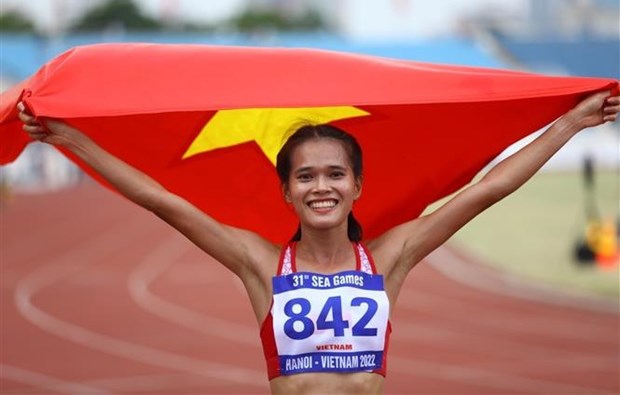 SEA Games 31-Athletisme : les coureuses vietnamiennes doublent leur poids en or hinh anh 1