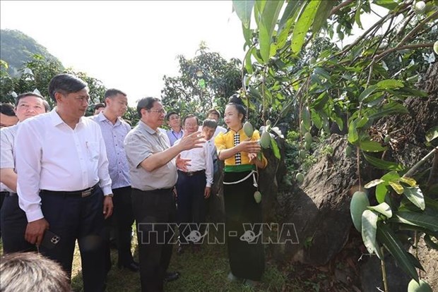 Le PM Pham Minh Chinh inspecte des ouvrages d'infrastructure strategiques a Hoa Binh et Son La hinh anh 1