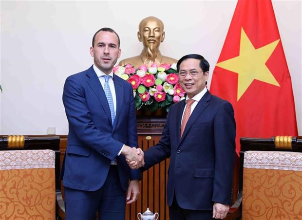 Le chef de la diplomatie vietnamienne recoit le vice-ministre italien des Affaires etrangeres hinh anh 1