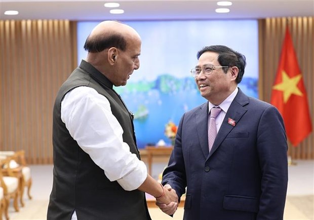 Le PM Pham Minh Chinh recoit le ministre indien de la Defense hinh anh 1