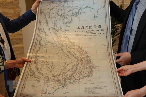 Le Vietnam offre la Carte geographique du grand An Nam a la Maison d'histoire europeenne hinh anh 2