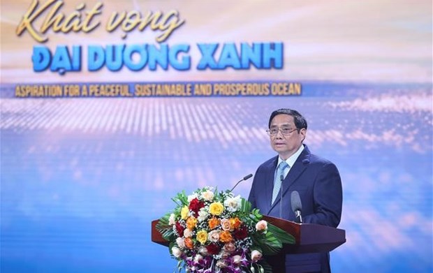 Le PM Pham Minh Chinh appelle a agir pour l’ocean bleu, la paix et le developpement durable hinh anh 1