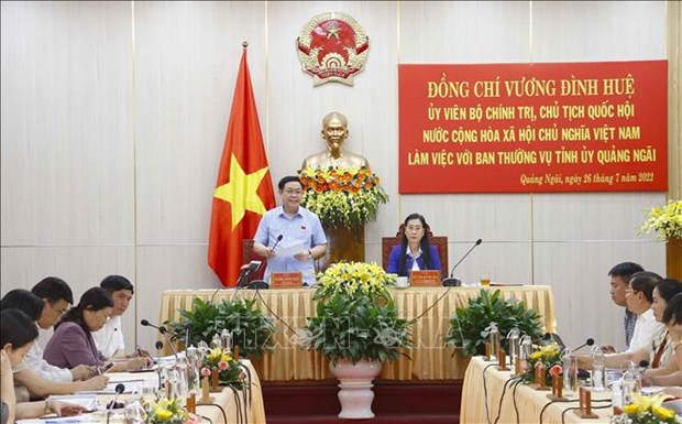 Le president de l’AN encourage Quang Ngai a devenir un pole economique du Centre hinh anh 1
