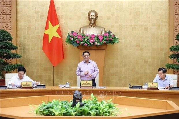 Le PM preside la reunion mensuelle thematique sur l’elaboration des lois hinh anh 1
