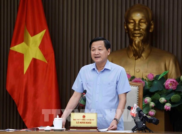 Le vice-PM Le Minh Khai exhorte a ameliorer les mecanismes de decaissement du plan de relance socio-economique hinh anh 1