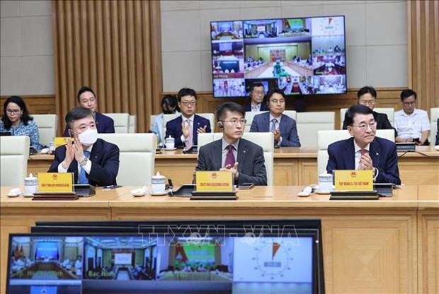 Le Premier ministre Pham Minh Chinh dialogue avec les entreprises sud-coreennes hinh anh 2
