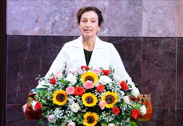Celebration des 35 ans de Resolution de l'UNESCO honorant le President Ho Chi Minh hinh anh 1