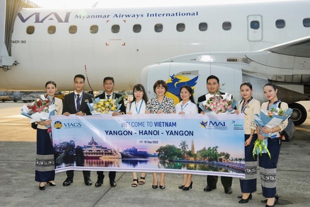Ouverture d’une ligne aerienne reliant Yangon (Myanmar) a Hanoi hinh anh 1