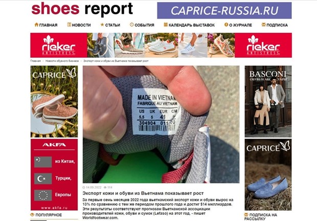 Un journal russe optimiste quant a l'exportation vietnamienne de chaussures hinh anh 1