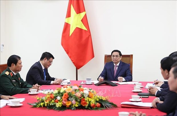 Conversation telephonique entre les Premiers ministres vietnamien et chinois hinh anh 1