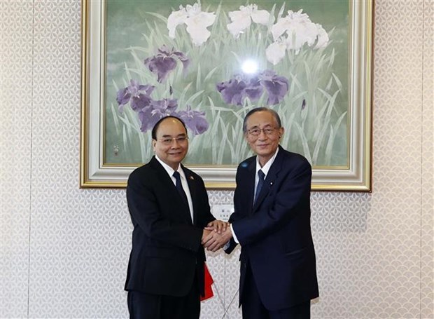 Le president vietnamien rencontre le president de la Chambre des representants du Japon hinh anh 1
