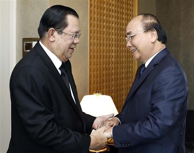Le president vietnamien rencontre des dirigeants presents aux funerailles de l’ancien PM Abe Shinzo hinh anh 1