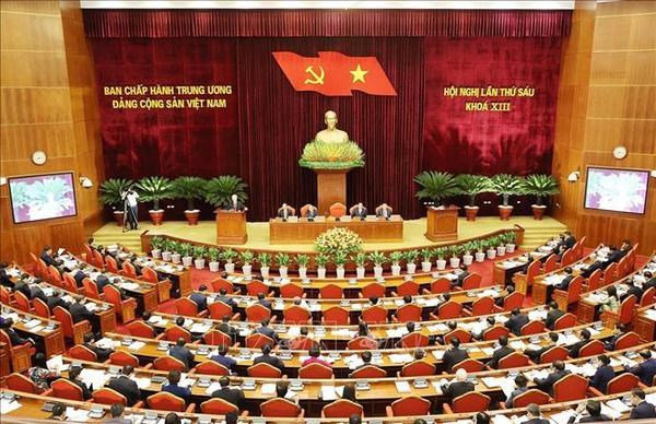 Troisieme journee de travail du 6e Plenum du Comite central du Parti hinh anh 1