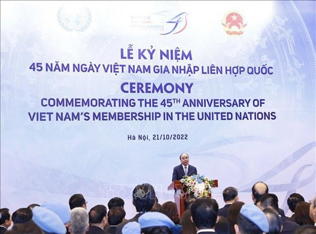 Ceremonie marquant le 45e anniversaire de l’adhesion du Vietnam a l’ONU hinh anh 3