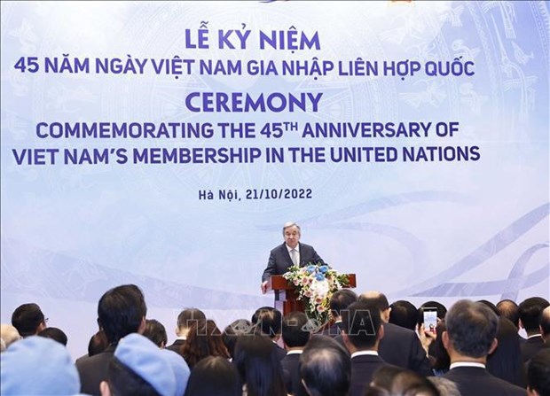 Ceremonie marquant le 45e anniversaire de l’adhesion du Vietnam a l’ONU hinh anh 4